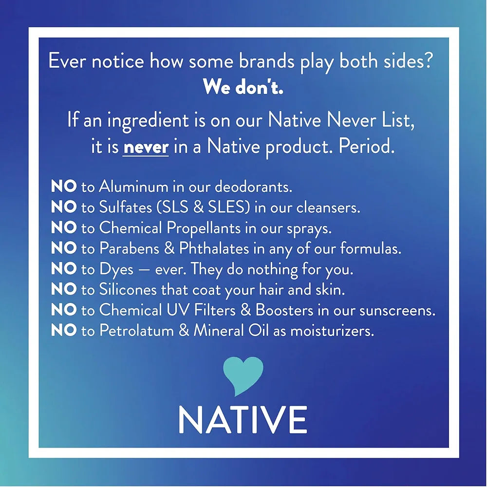 Native Body Lotion, Sea Salt & Cedar, 48-Hour Hydration for Dry & Sensitive Skin, Made with Plant-Based Moisturizers like Shea Butter, Silicone & Paraben Free, 16.5 fl oz
