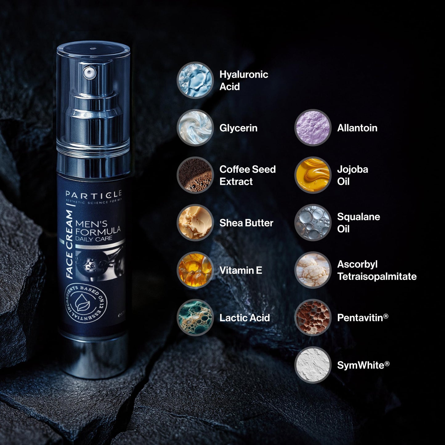 Particle 6-in-1 Face Cream for Men, Men’s Daily Hydrating Moisturizer with Vitamin C, Jojoba Oil, Vitamin E & Hyaluronic Acid, Skin Care Routine, Healthy Skin Support, Pack of 1, 1.7 FL OZ