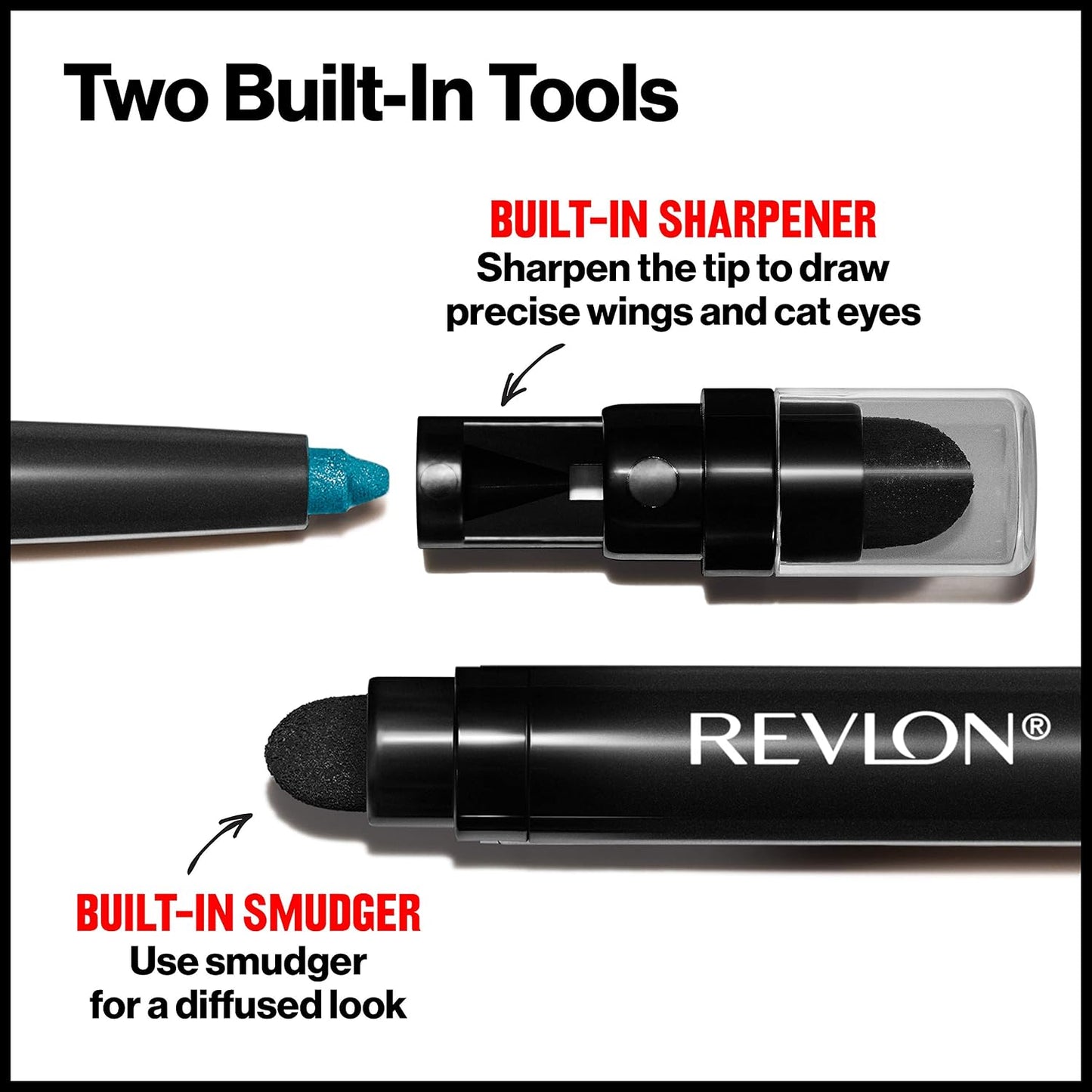 Revlon ColorStay Pencil Waterproof Eyeliner, Smudge-Proof, Eye Makeup with Built-In Sharpener, Long-Lasting, Matte Finish, 202 Black Brown, 0.01 oz | Waterproof pencil eyeliner with built-in sharpener. Smudge-proof, long-lasting, intense matte color.