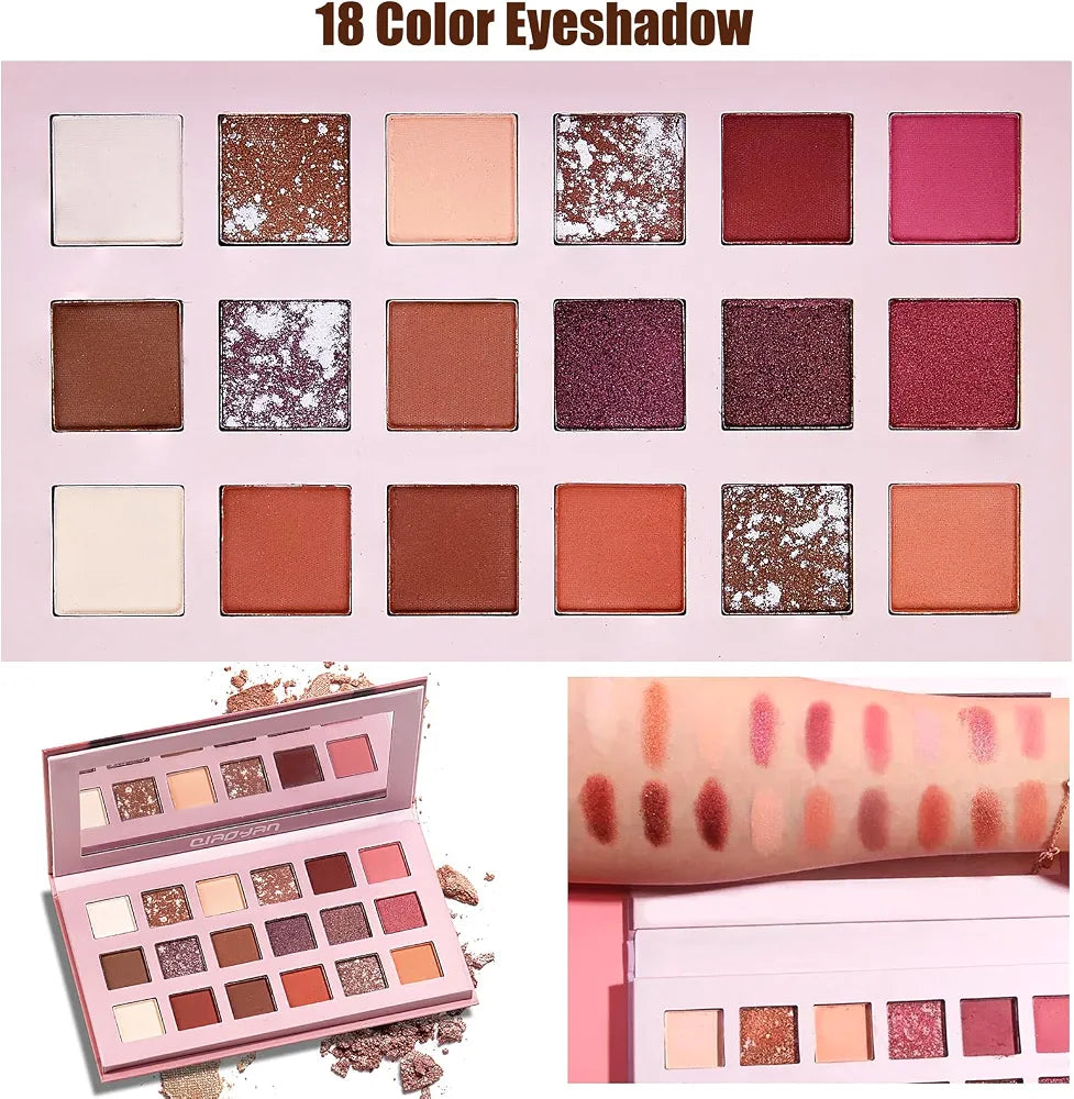 Professional All-in-One Makeup Kit: Complete Cosmetic Gift Set with Foundation, Eyeshadow, Lipstick, and Brushes