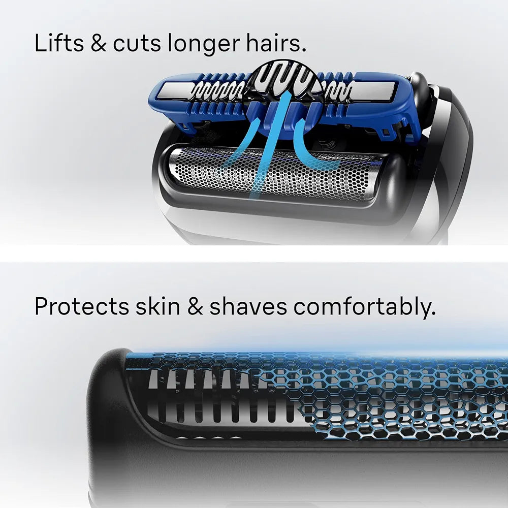 Braun Series 5 Electric Shaver for Men, Wet & Dry Foil Razor with Precision Trimmer, Body Groomer, Charging Stand, and Travel Case - Black 5155cs