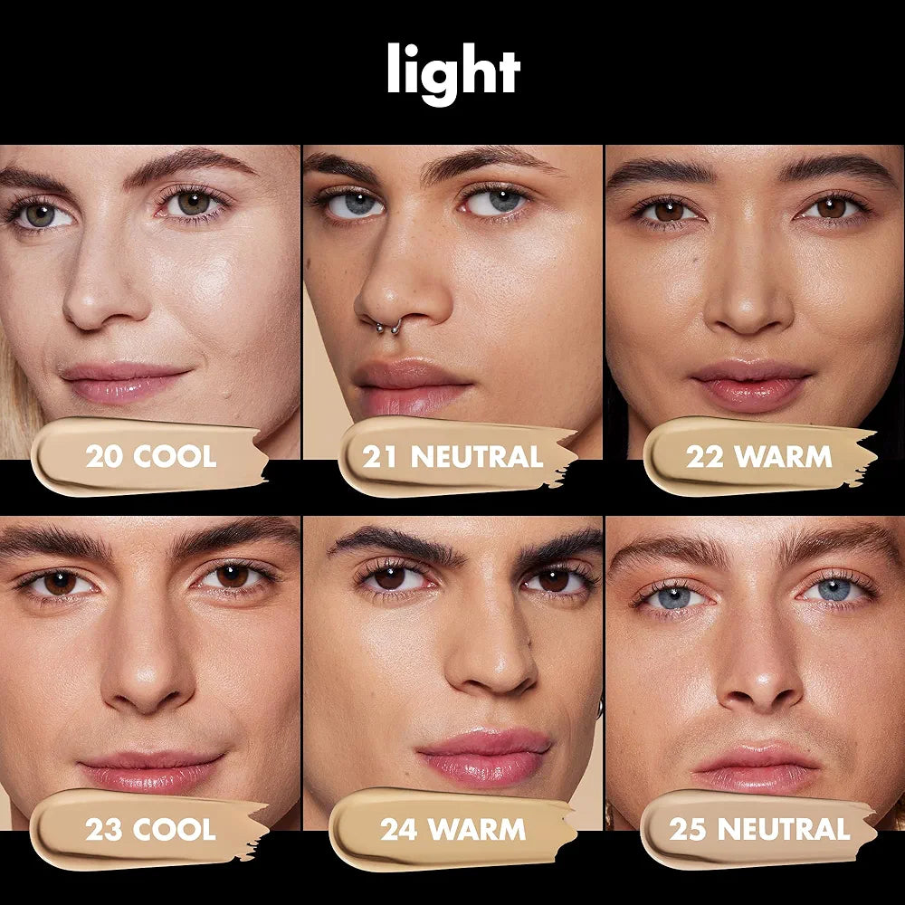 e.l.f. Soft Glam Satin Foundation - Medium Coverage, Long-Lasting, Buildable, Vegan & Cruelty-Free - 25 Light Neutral