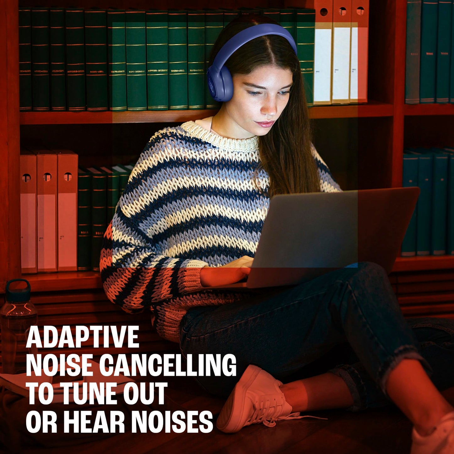 JBL Tune 680NC - Noise Cancelling Headphones - Black | Hi-Res JBL Pure Bass Sound plus Spatial Sound, Adaptive Noise Cancelling with Smart Ambient