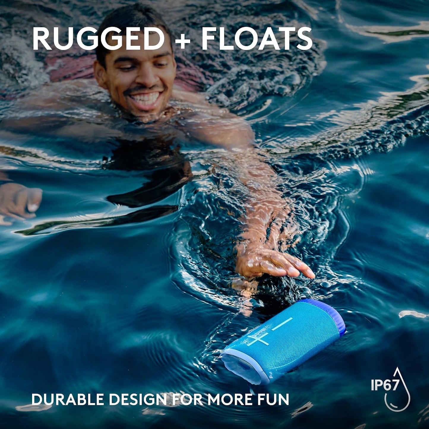Ultimate Ears EVERBOOM Wireless Bluetooth Portable Speaker - Black | Big bass, immersive 360-degree sound, floatable, waterproof IP67, up to 20-hour battery, 180 ft (55 m) range, portable