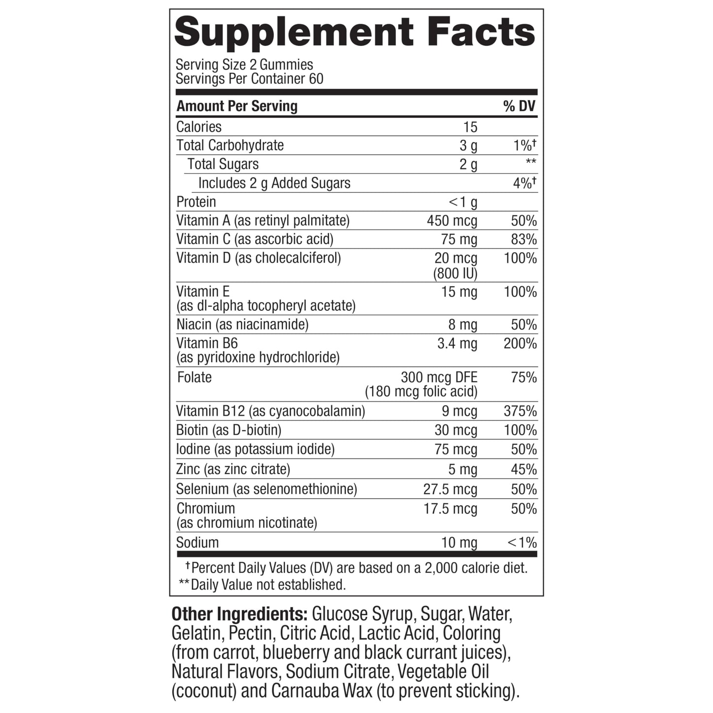 OLLY Men's Multivitamin Gummy, Vitamins A, C, D, E, B, Zinc, Blackberry Flavor, 45 Day Supply - 90 Count