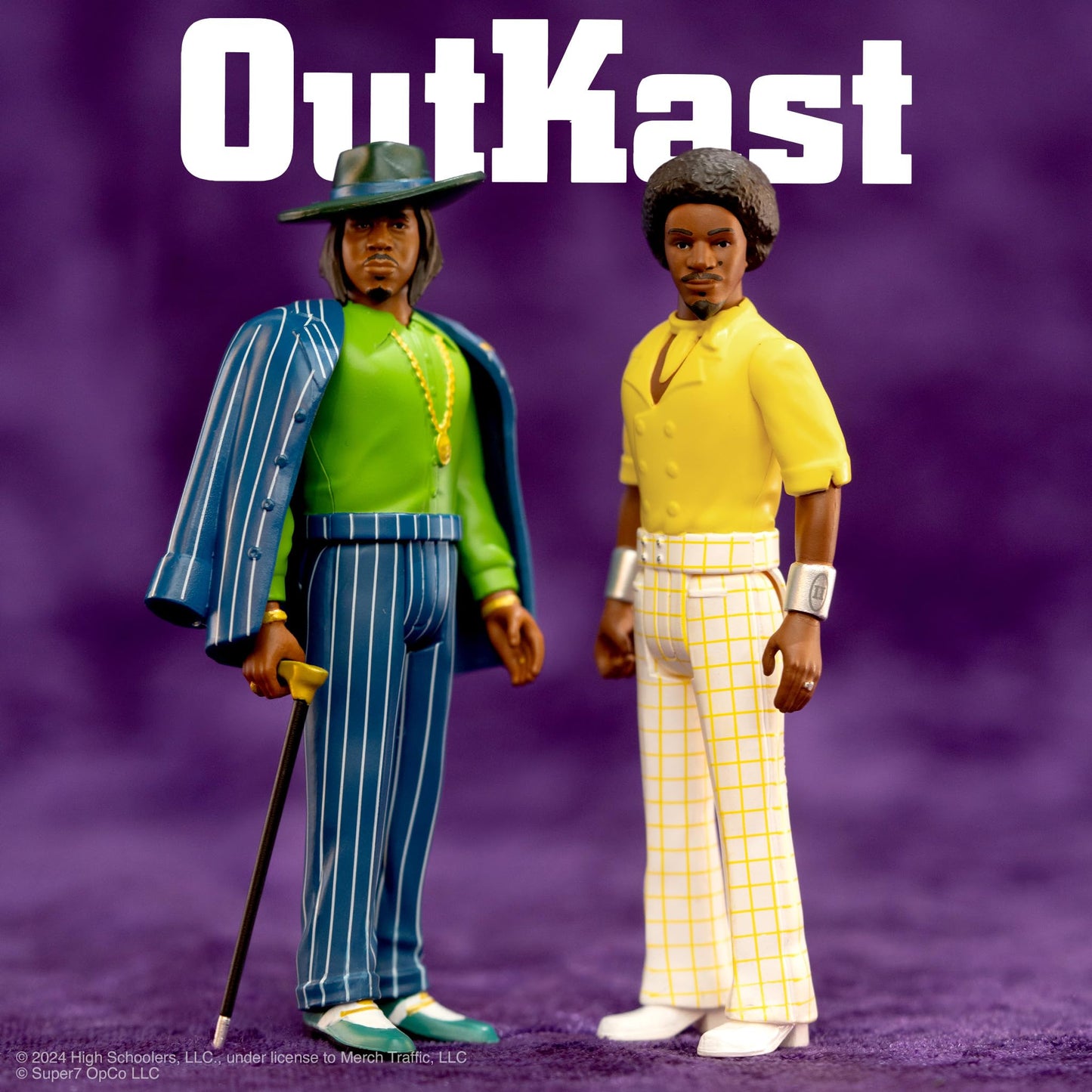 Super7 Outkast Big Boi and André 3000 (ATLiens) - 3.75" Outkast Action Figure with Accessories Hip Hop Collectibles and Retro Toys