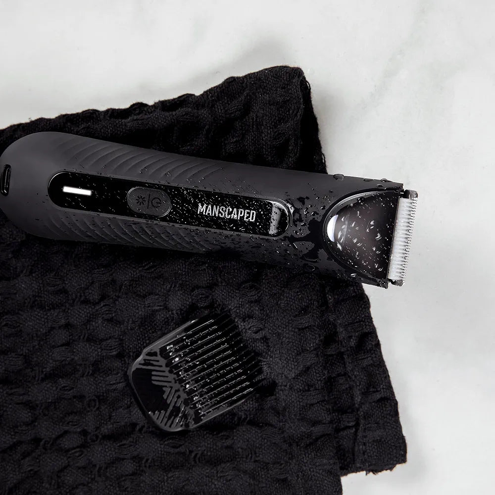 MANSCAPED The Lawn Mower 3.0 Plus Waterproof Electric Groin and Body Hair Trimmer for Men, Tuxedo Black