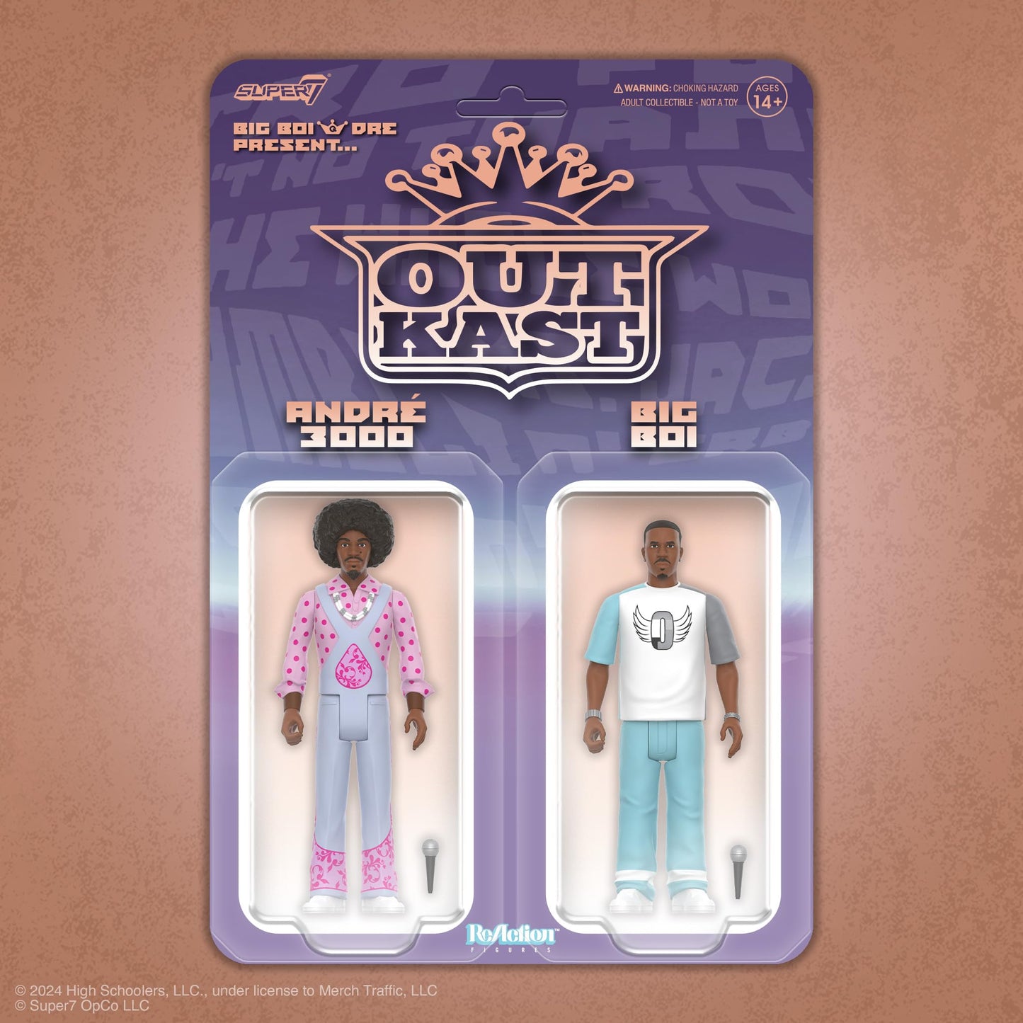 Super7 Outkast Big Boi and André 3000 (ATLiens) - 3.75" Outkast Action Figure with Accessories Hip Hop Collectibles and Retro Toys