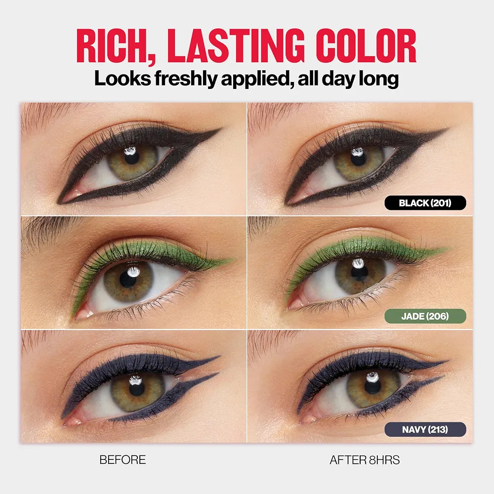 Revlon ColorStay Waterproof Eyeliner Pencil - 202 Black Brown, Long-Lasting Smudge-Proof Matte Finish with Built-In Sharpener