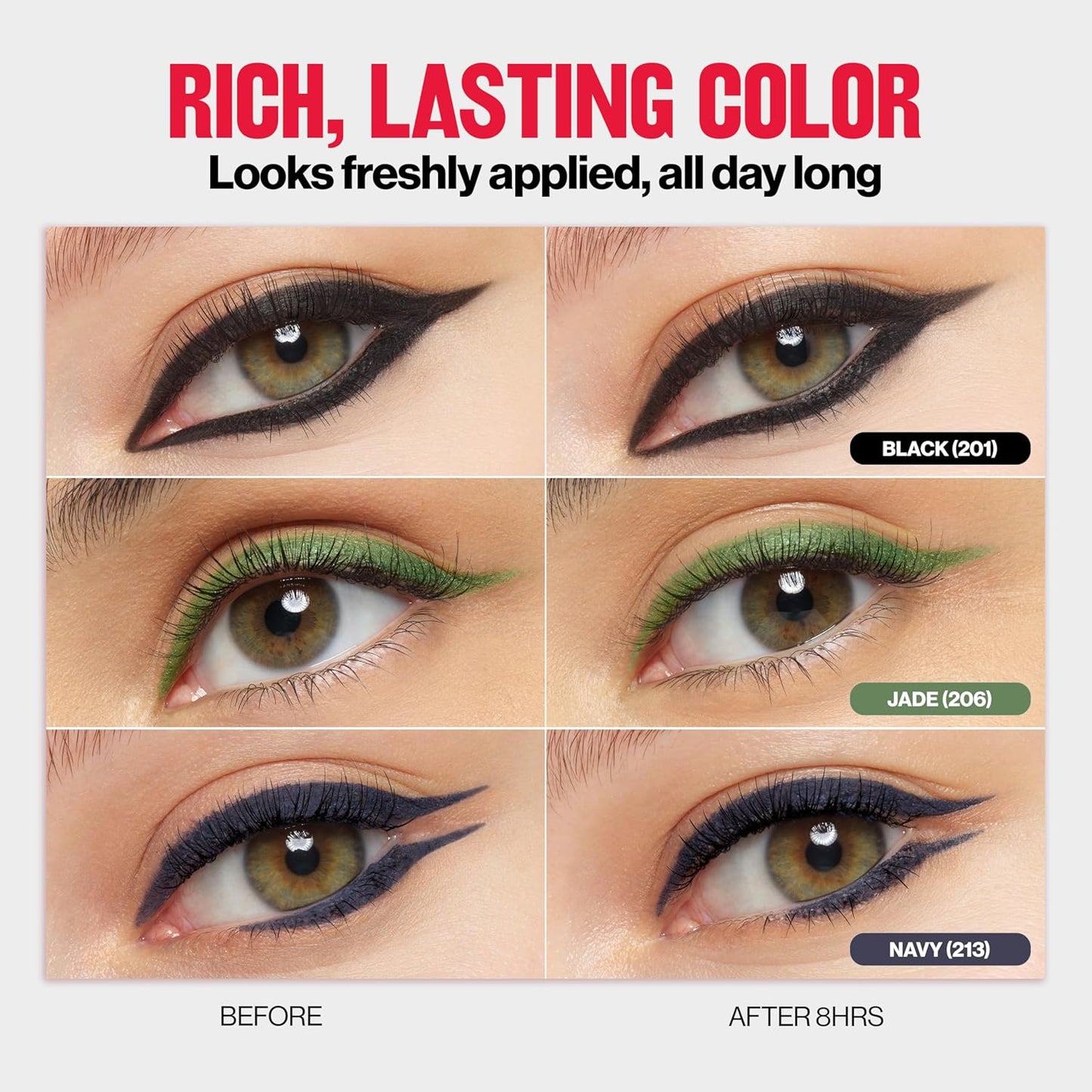 Revlon ColorStay Pencil Waterproof Eyeliner, Smudge-Proof, Eye Makeup with Built-In Sharpener, Long-Lasting, Matte Finish, 202 Black Brown, 0.01 oz | Waterproof pencil eyeliner with built-in sharpener. Smudge-proof, long-lasting, intense matte color.