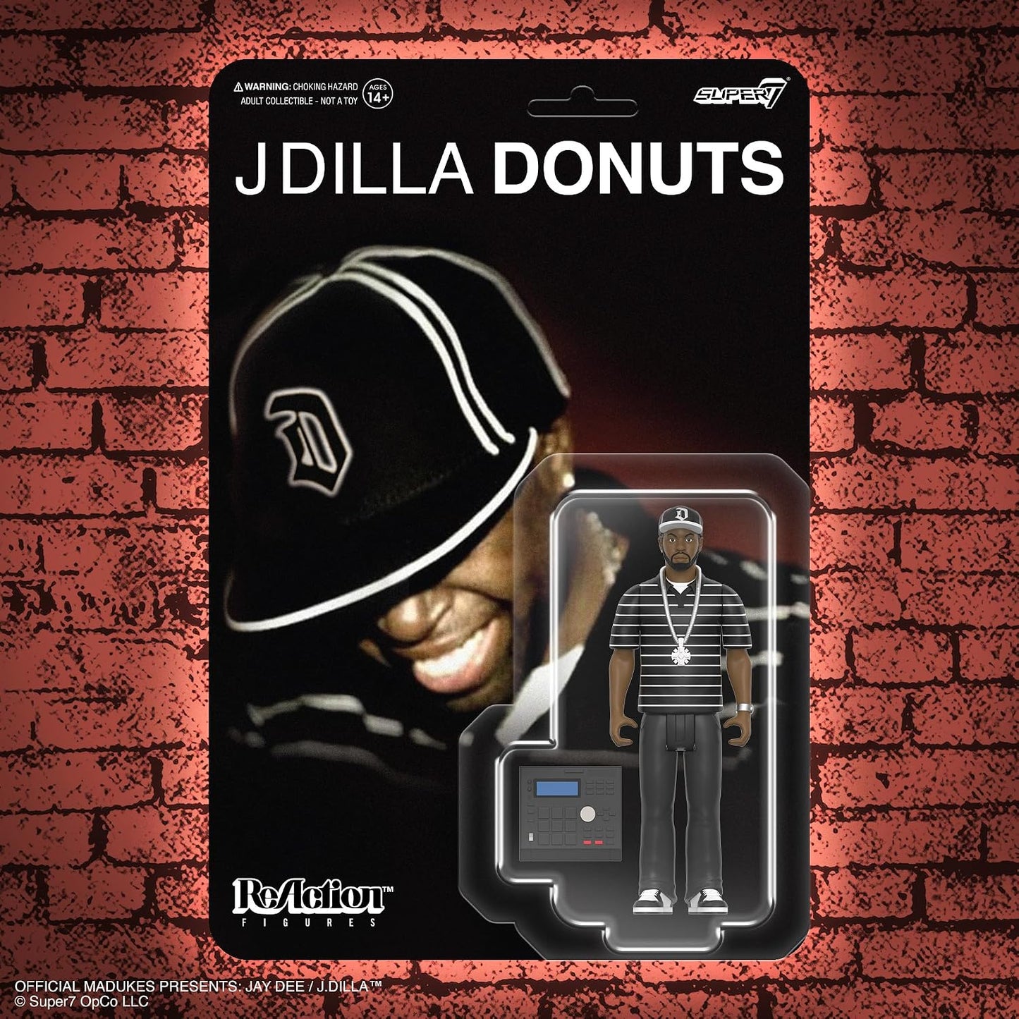 Super7 J Dilla Donuts Album Cover - 3.75" J Dilla Action Figure with Accessories Hip Hop Collectibles and Retro Toys