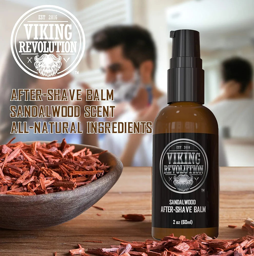 Viking Luxury Sandalwood After-Shave Balm: Soothing Moisturizer for Razor Burn Relief