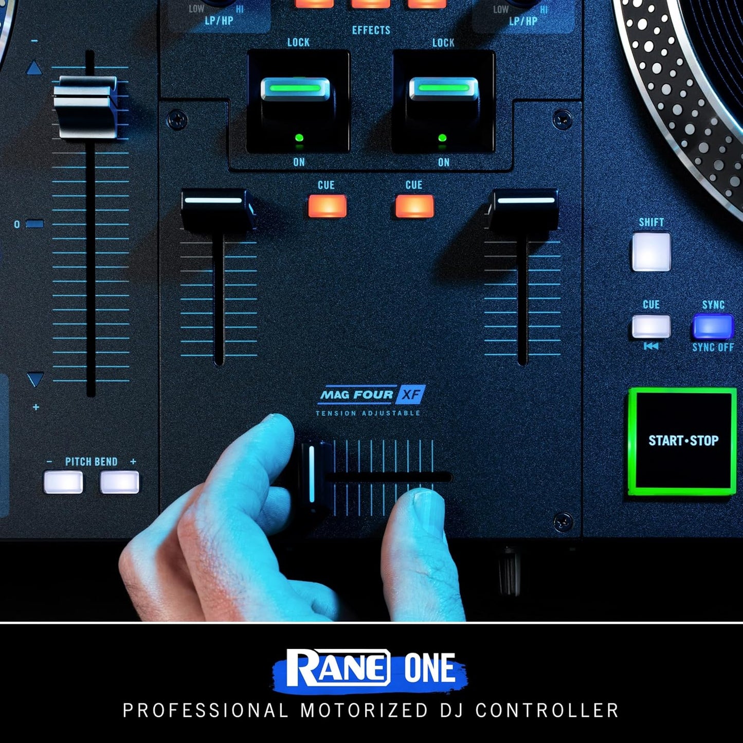 RANE SYSTEM ONE All-in-One Standalone Motorized DJ Controller with Engine DJ OS, Seamless Mixing on 2 Decks, Stems FX, Serato DJ Pro, XLR Outputs