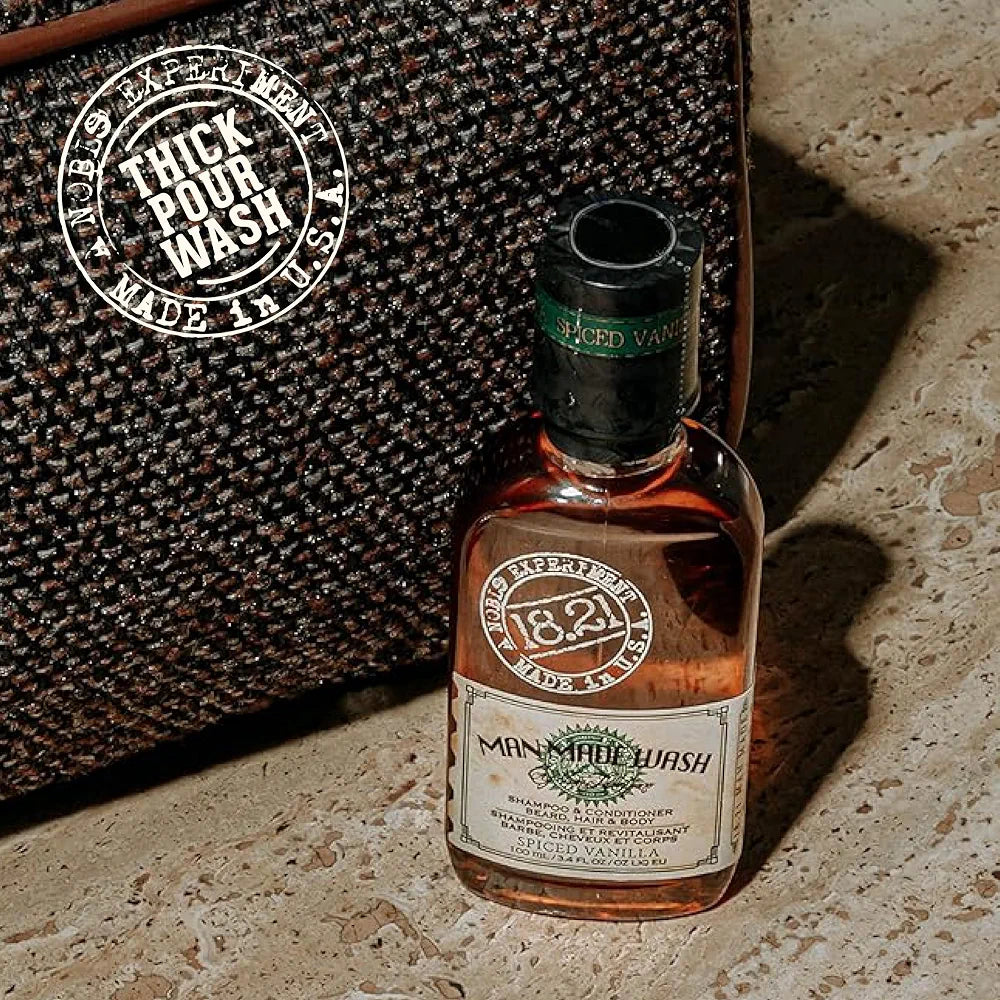 18.21 Man Made Original Absolute Mahogany 3-in-1 Body Wash, Shampoo, and Conditioner for Men, 32oz