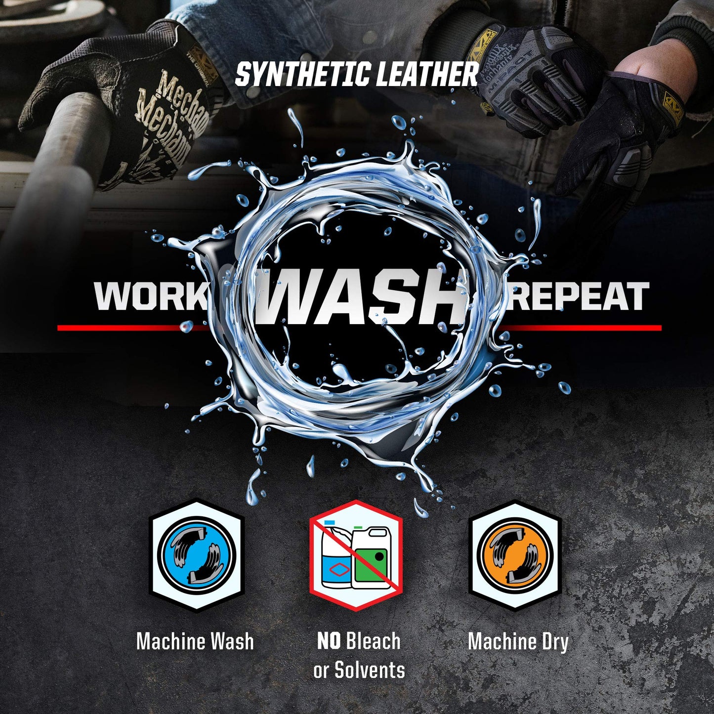 Mechanix Wear: FastFit Work Glove with Elastic Cuff for Secure Fit, Performance Gloves for Multi-purpose Use