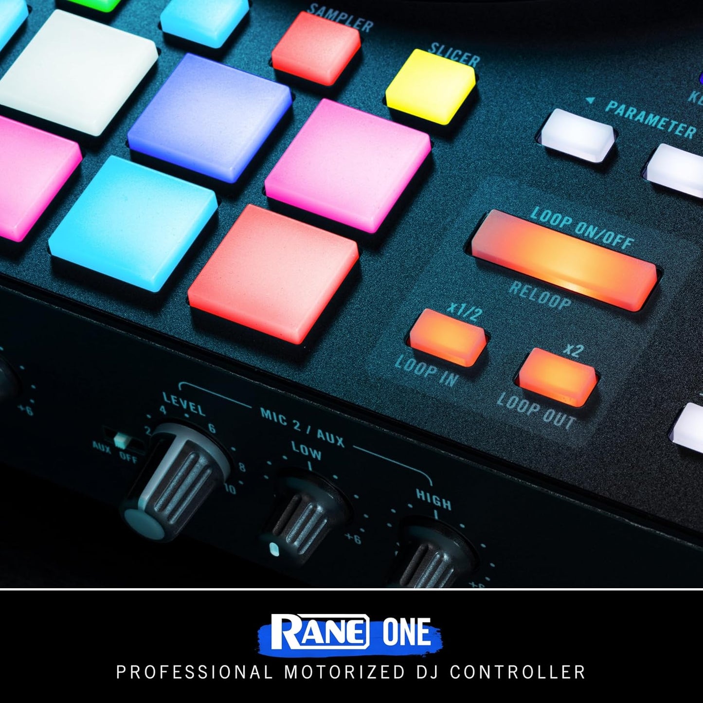 RANE SYSTEM ONE All-in-One Standalone Motorized DJ Controller with Engine DJ OS, Seamless Mixing on 2 Decks, Stems FX, Serato DJ Pro, XLR Outputs