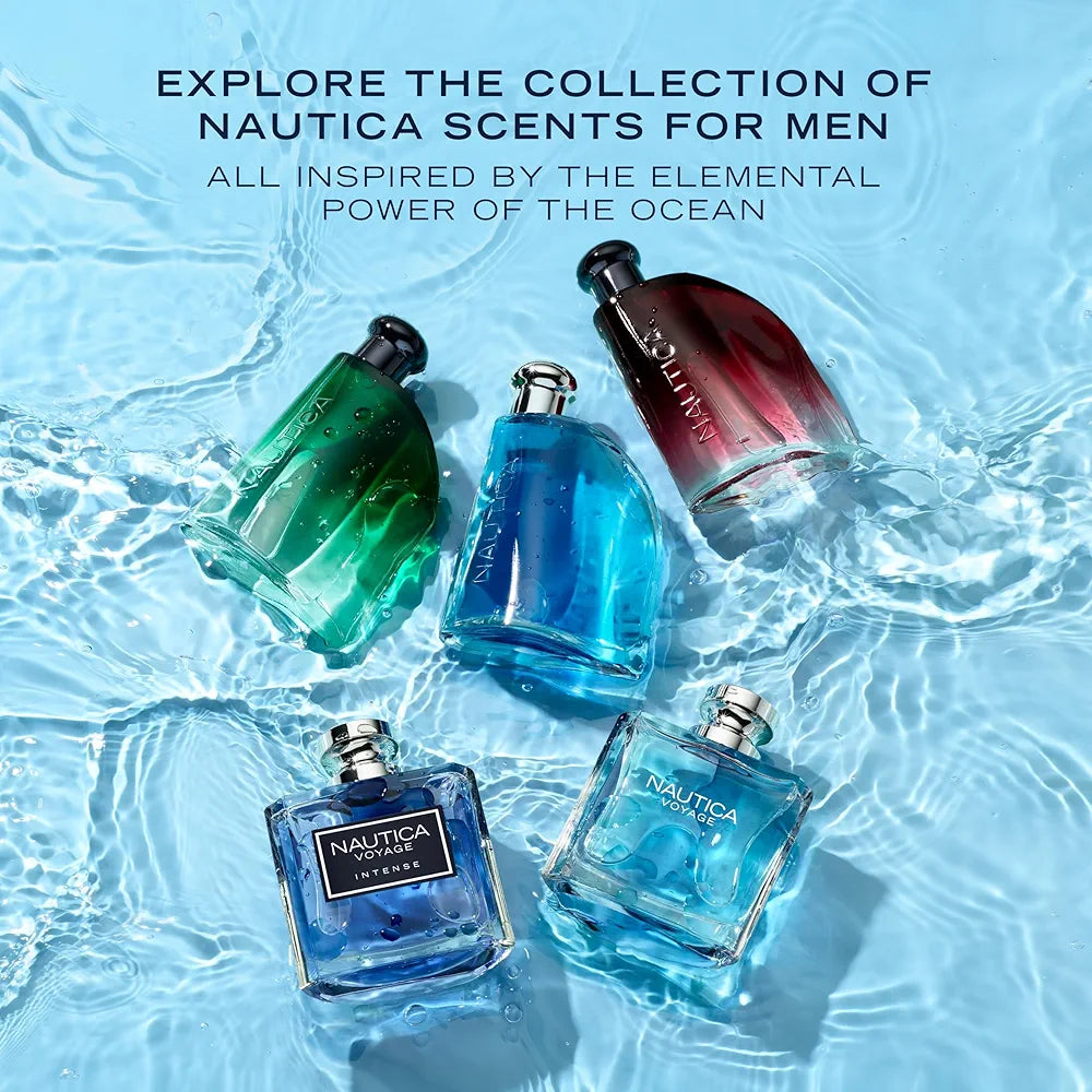 Nautica Voyage Eau De Toilette for Men - Fresh Aquatic Fragrance with Notes of Apple, Water Lotus, Cedarwood, and Musk - 3.3 Fl oz