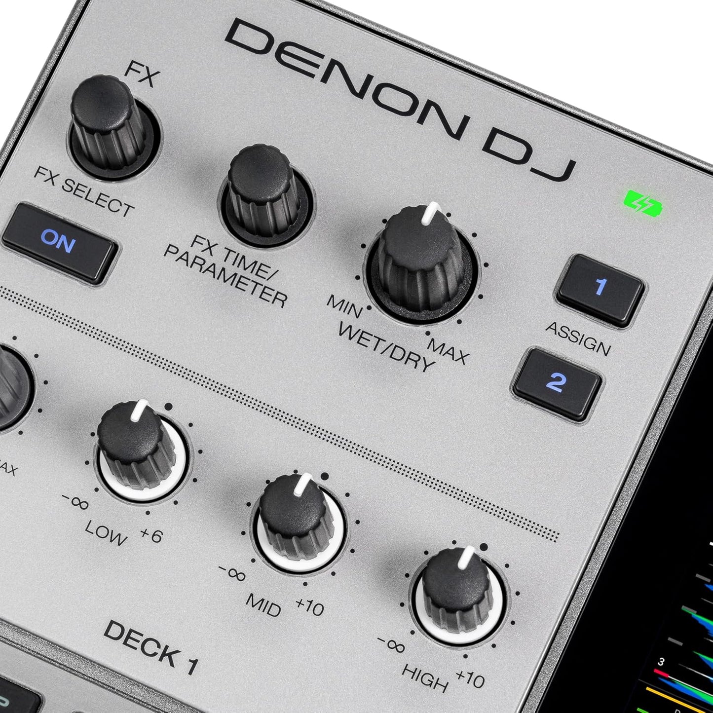Denon DJ PRIME GO+ Standalone Portable DJ Controller | 2-Deck Mixer with Stem Separation, Wi-Fi, Bluetooth, Lighting Control, 7" Screen, and Battery
