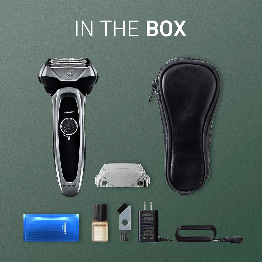 Panasonic ARC5 ES-LV65-S 5-Blade Wet/Dry Electric Shaver for Men with Pop-Up Trimmer, Intelligent Shave Sensor, and Multi-Flex Pivoting Head