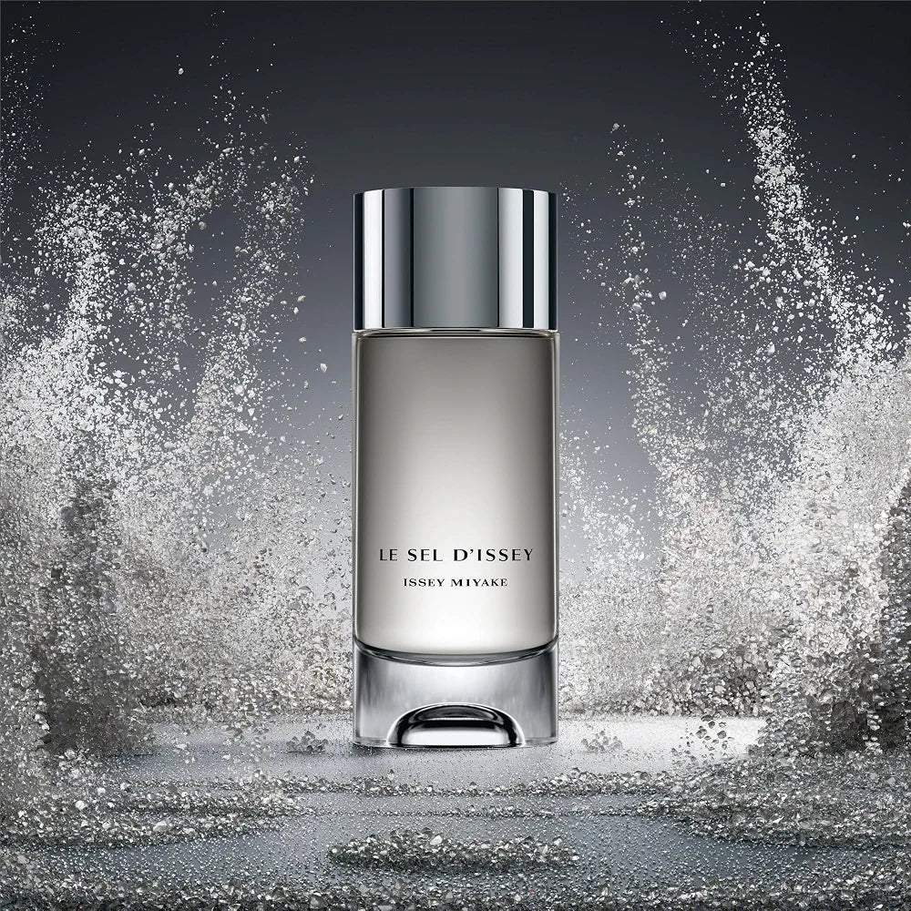 Issey Miyake Le Sel d'Issey Eau de Toilette for Men - Fresh Woody Marine Scent with Salt, Seaweed, Ginger, and Cedarwood - Refillable Bottle