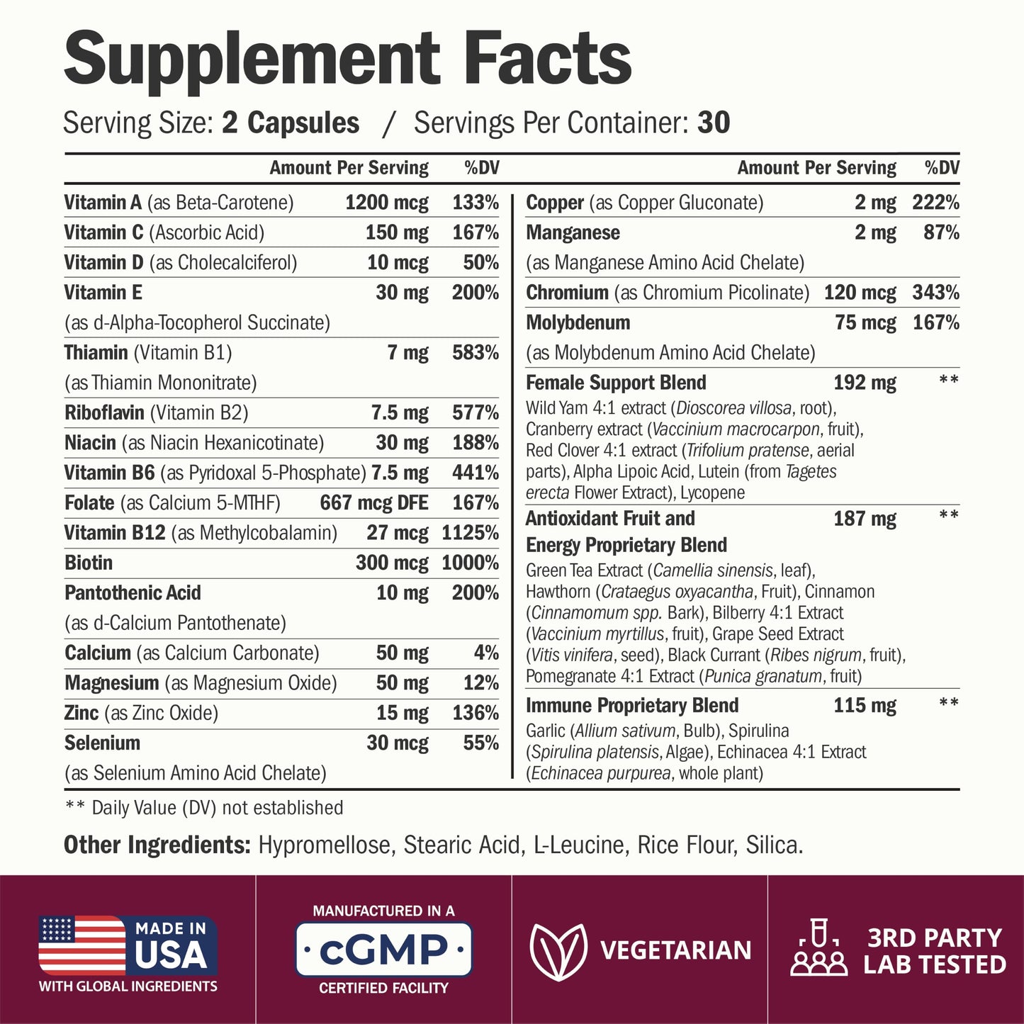 Vimerson Health Multivitamin for Men: Methylated B Vitamins, Chelated Minerals and Bioavailable D3 for Focus and Energy Support – Daily Mens Multivitamins and Multiminerals – 60 Capsules