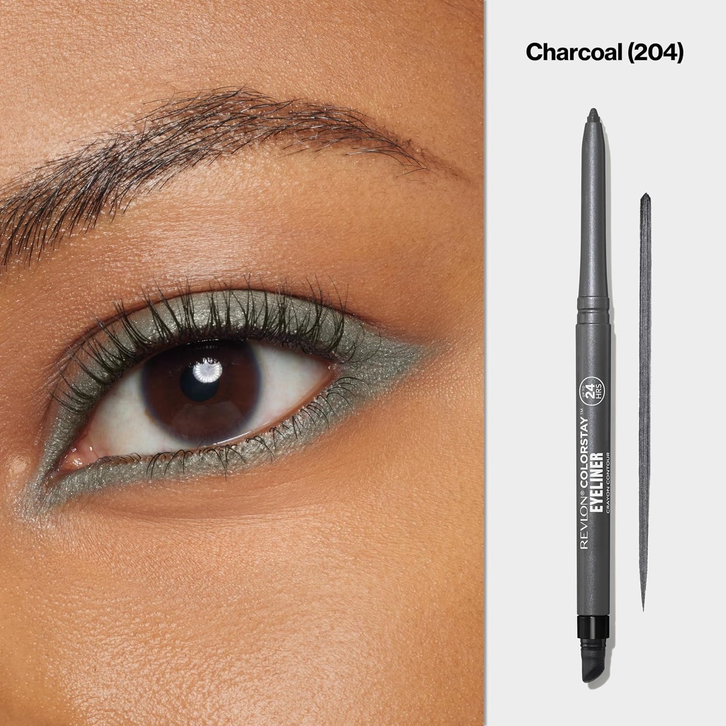 Revlon ColorStay Pencil Waterproof Eyeliner, Smudge-Proof, Eye Makeup with Built-In Sharpener, Long-Lasting, Matte Finish, 202 Black Brown, 0.01 oz | Waterproof pencil eyeliner with built-in sharpener. Smudge-proof, long-lasting, intense matte color.