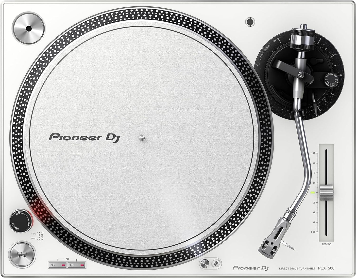 Pioneer DJ PLX-500 Direct-Drive Turntable, USB Recording, White