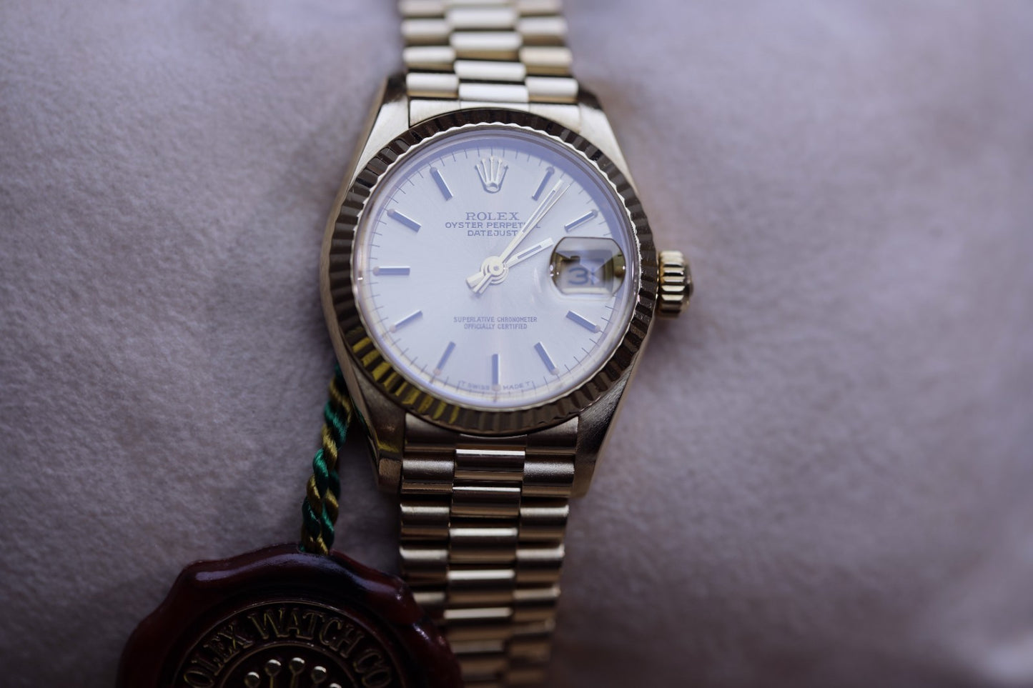 Rolex Lady-Datejust 69178 18k Yellow Gold President — Matching Punched Papers