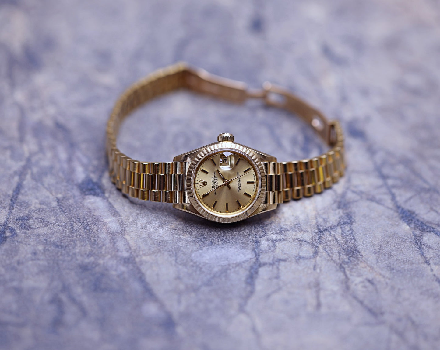 Rolex Lady-Datejust 69178 18k Yellow Gold President — Matching Punched Papers