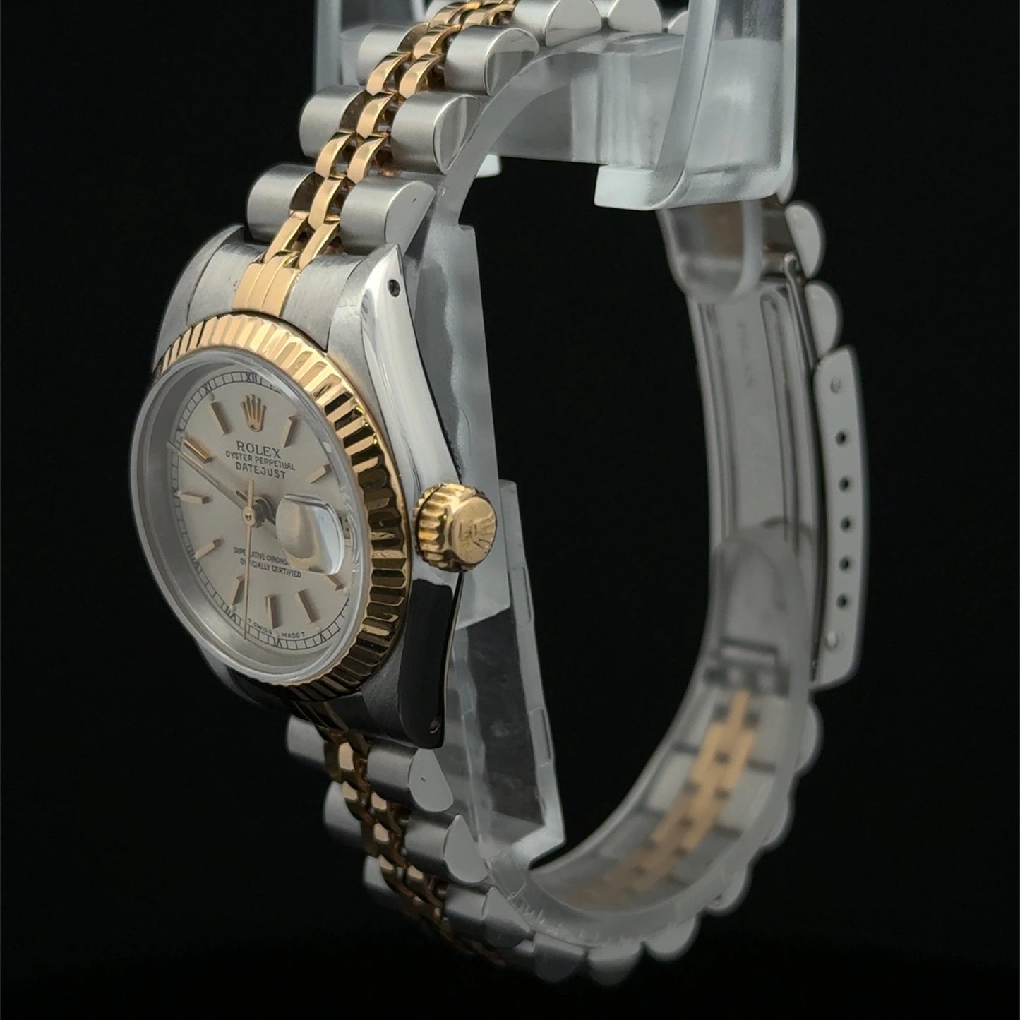 1991 Rolex Datejust Lady Silver Jubilee 69173 Steel & Yellow Gold