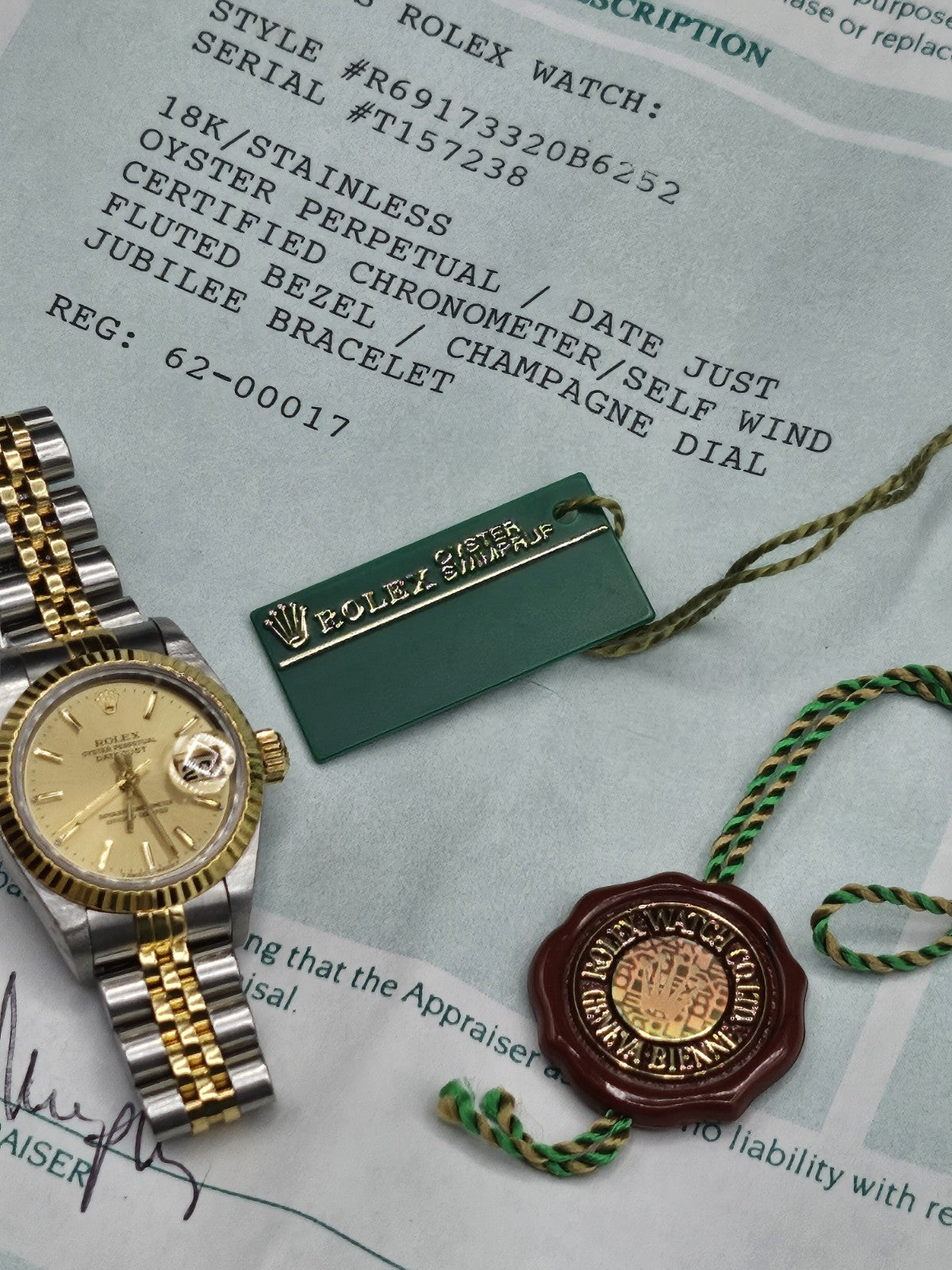 Vintage ROLEX 18K Gold/Stainless Steel Datejust  26MM Champagne Dial Perpetual