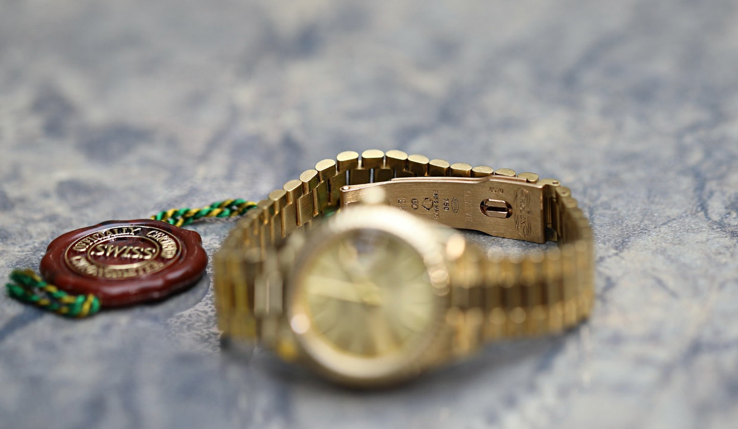 Rolex Lady-Datejust 69178 18k Yellow Gold President — Matching Punched Papers