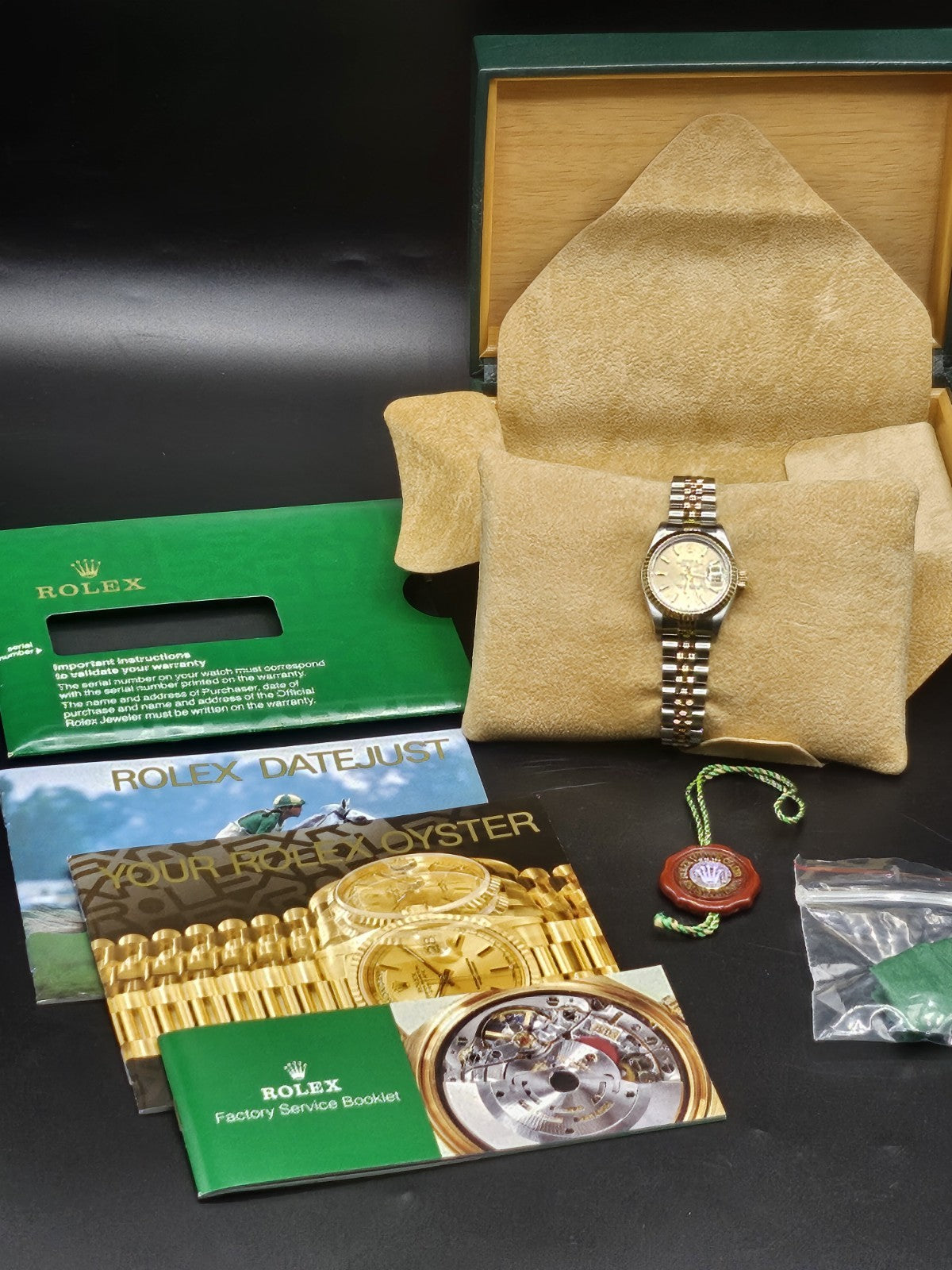 Vintage ROLEX 18K Gold/Stainless Steel Datejust  26MM Champagne Dial Perpetual