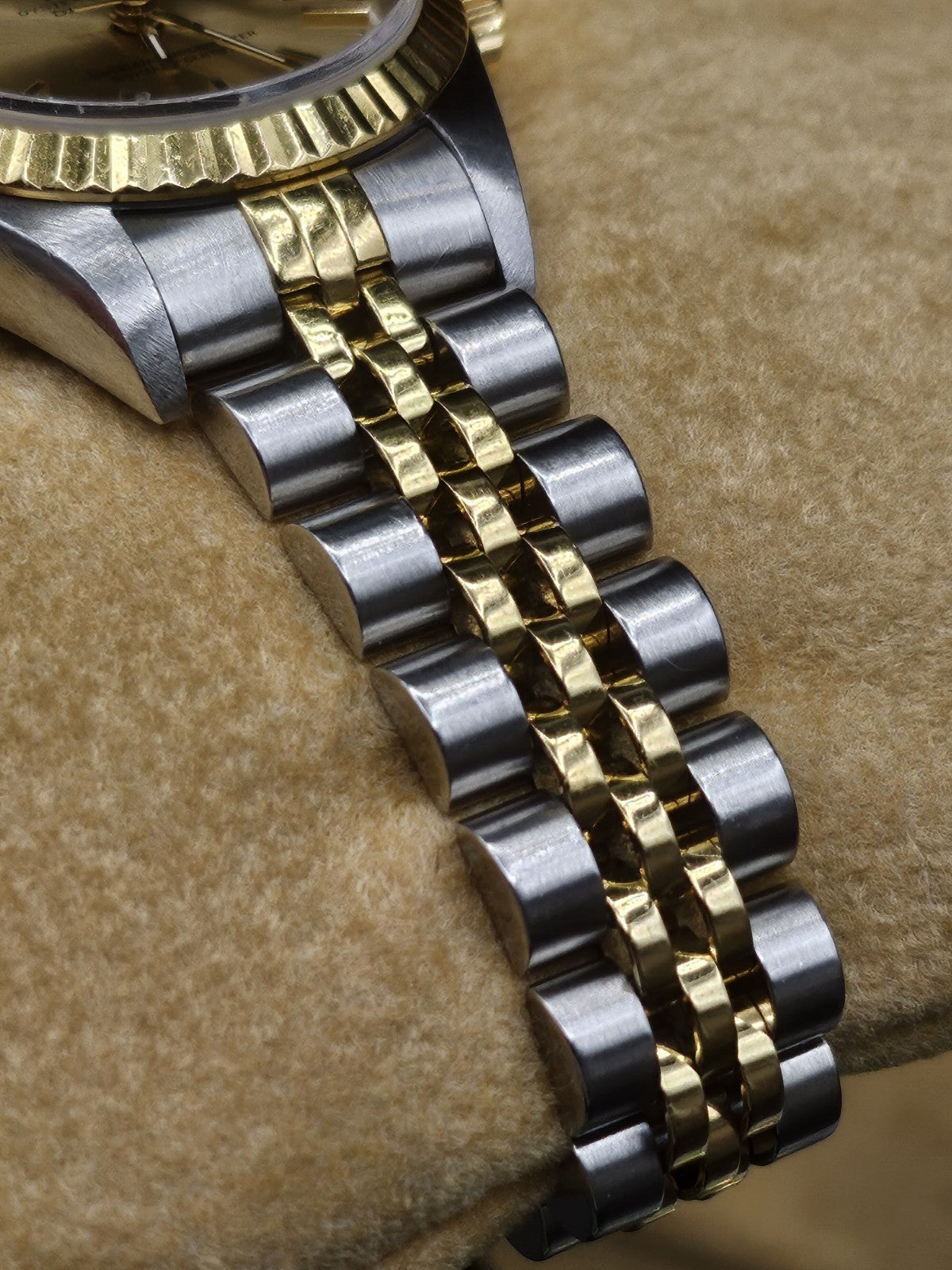 Vintage ROLEX 18K Gold/Stainless Steel Datejust  26MM Champagne Dial Perpetual