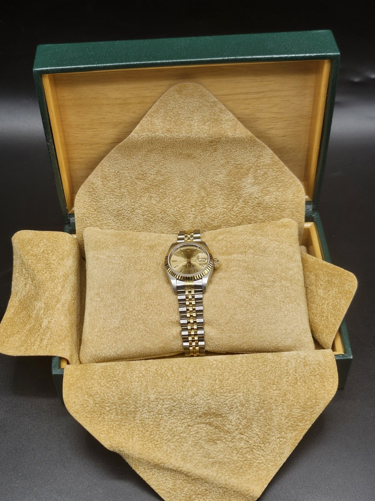 Vintage ROLEX 18K Gold/Stainless Steel Datejust  26MM Champagne Dial Perpetual
