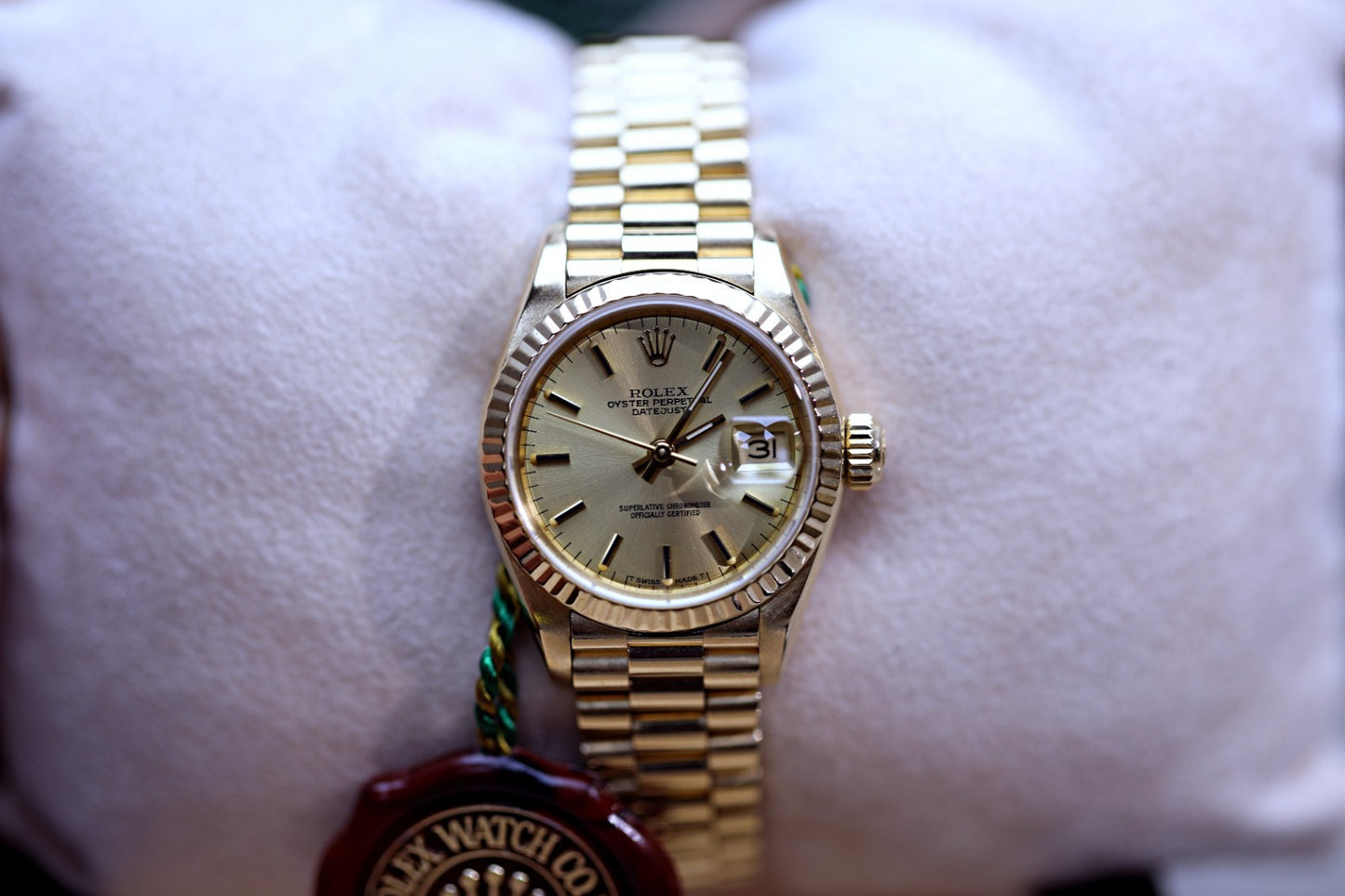 Rolex Lady-Datejust 69178 18k Yellow Gold President — Matching Punched Papers