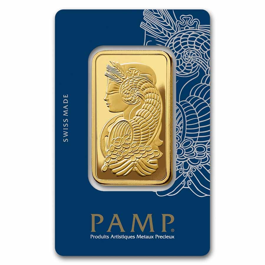50 gram Gold Bar PAMP Suisse Lady Fortuna Veriscan® (In Assay) .9999 Fine